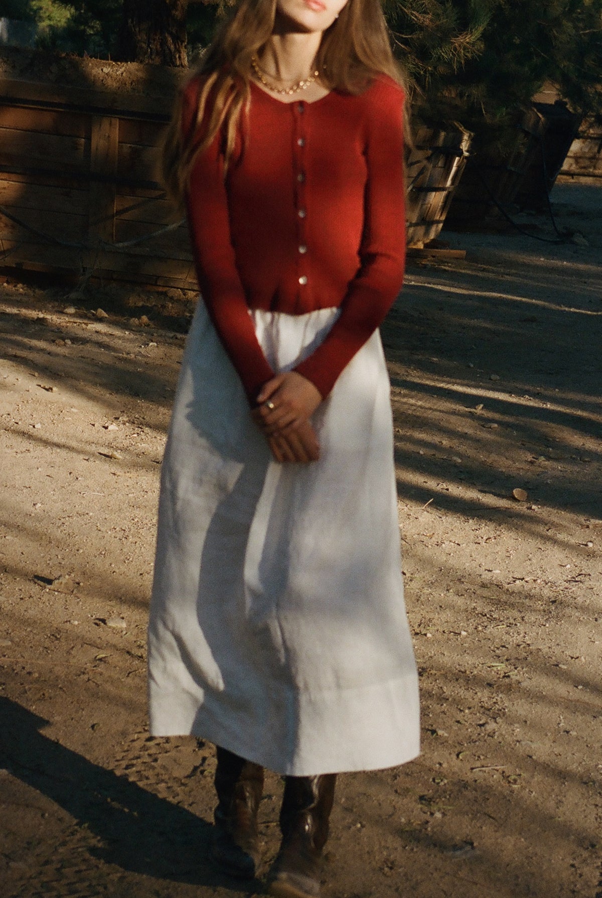 Washed Linen Skirt
