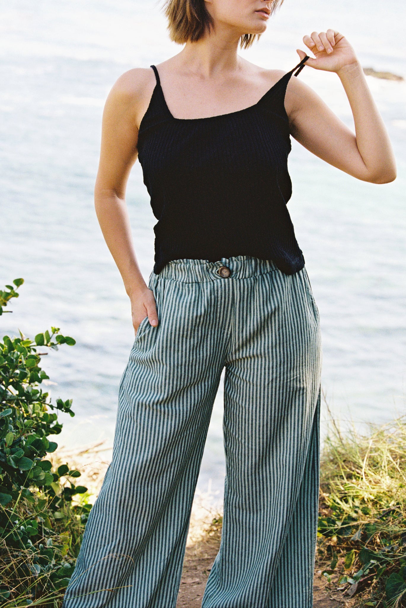Washed Stripe Trouser
