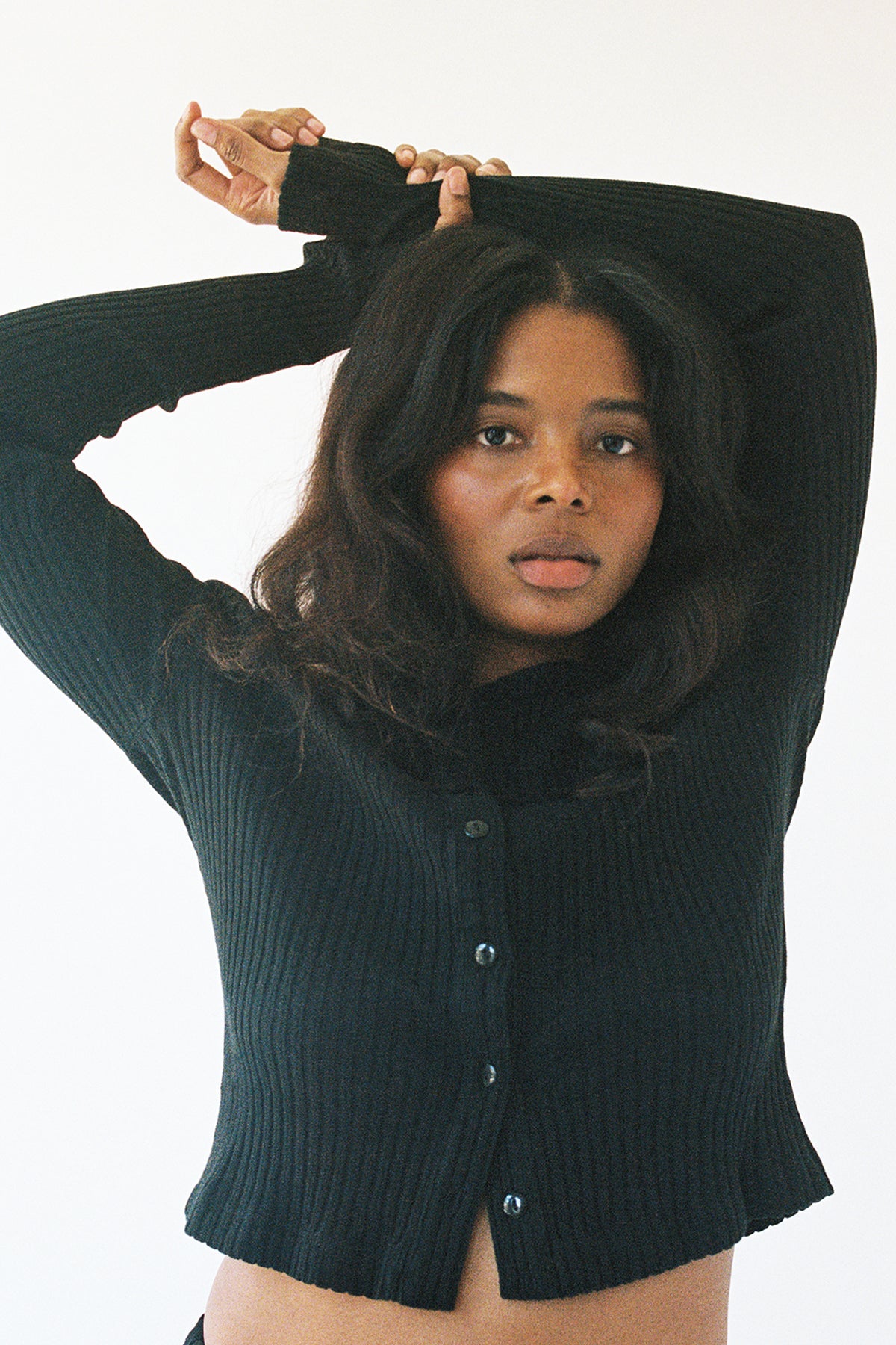 Pointelle Cardigan | Organic Crop Cardigan – LA RELAXED