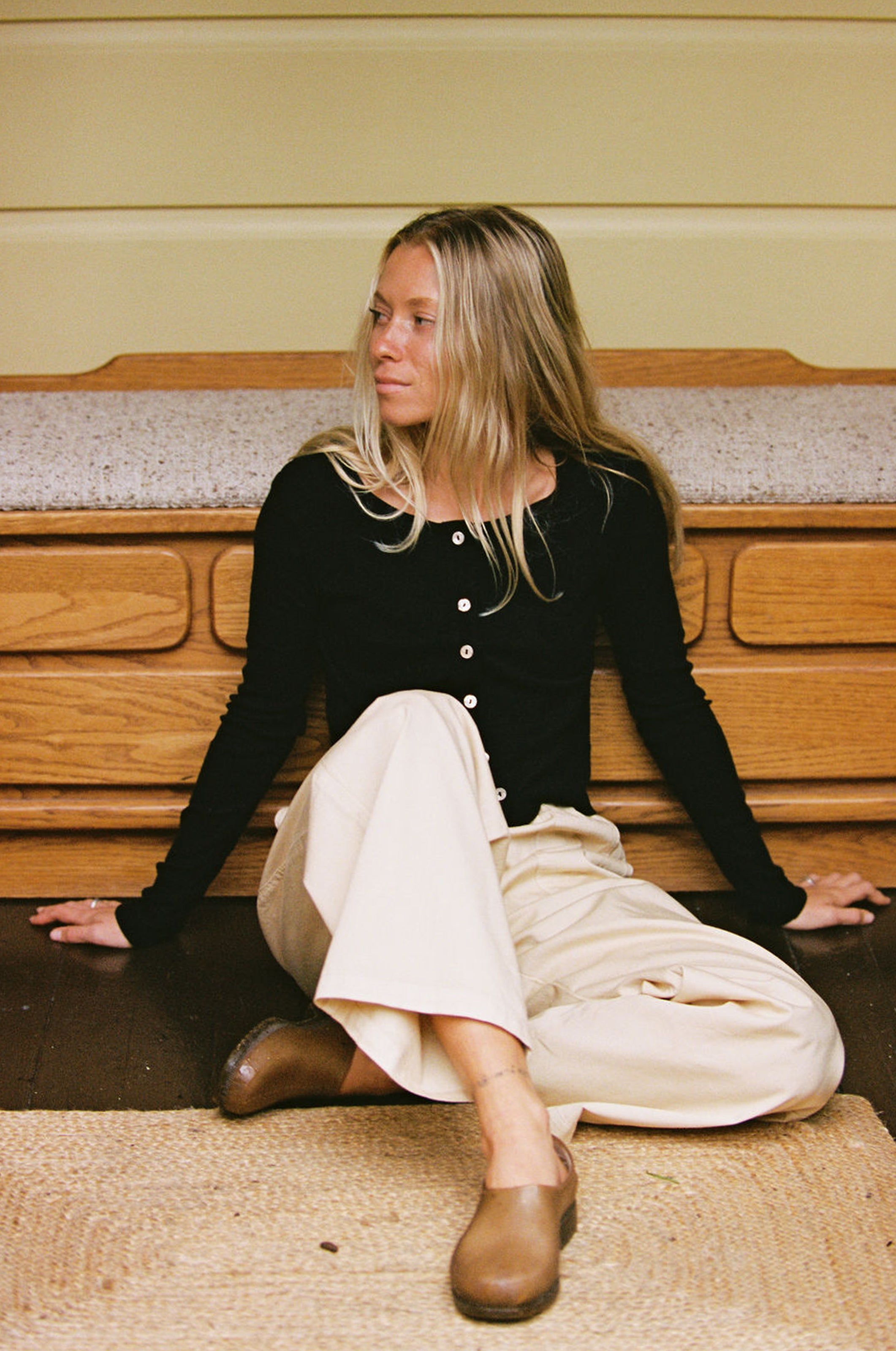 Organic Rib Cardigan | Women's Crop Cardi Top – LA RELAXED