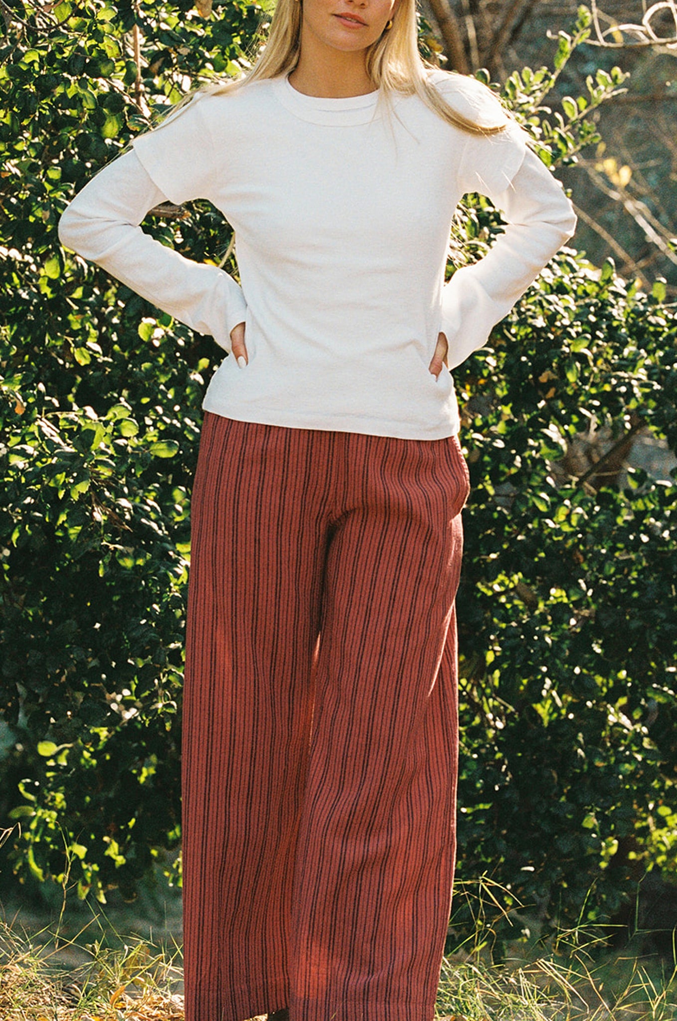 Washed Stripe Trouser