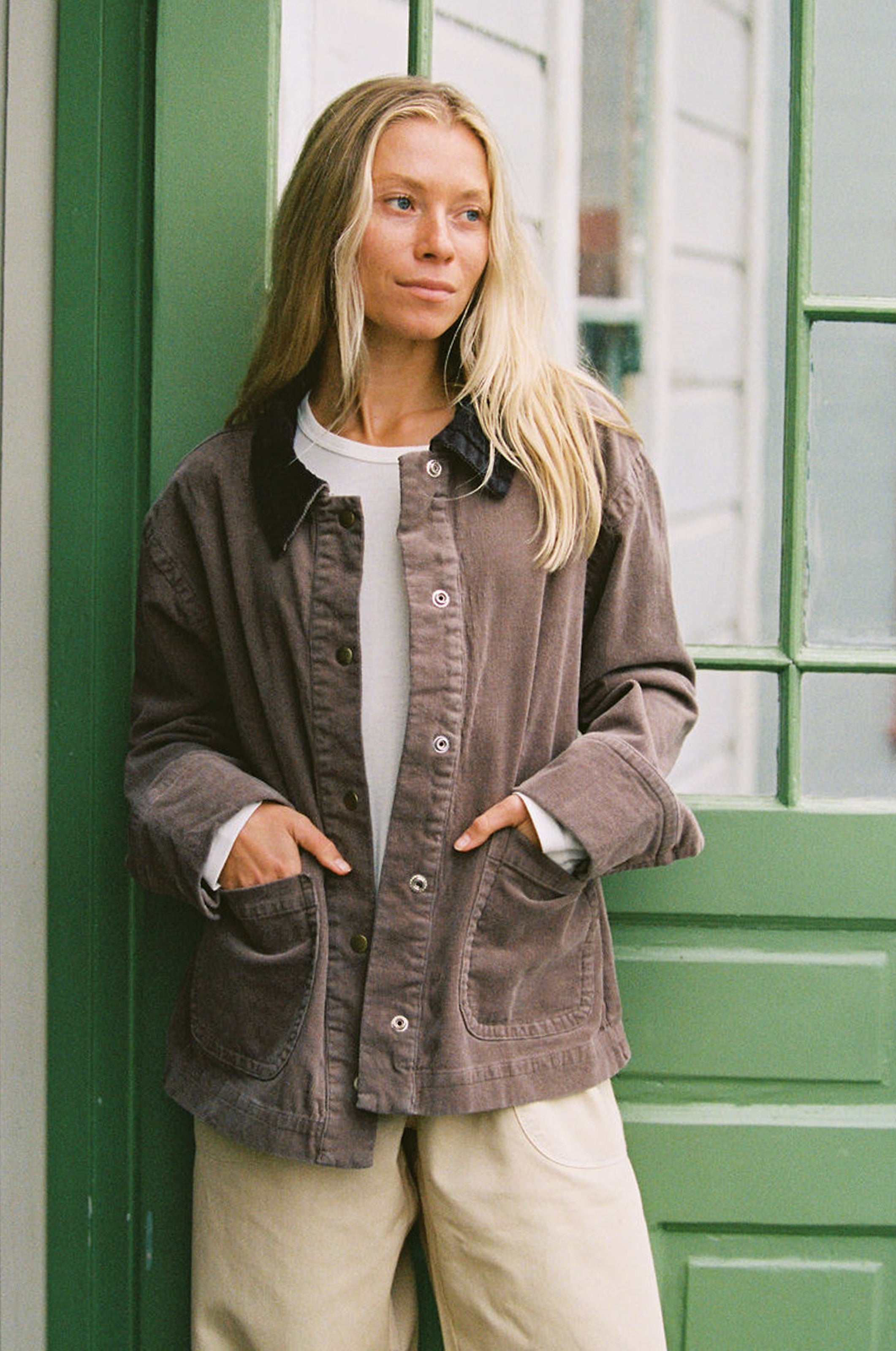 トップス Bargiee CORDUROY BUTTON JACKET Ellis Cord Jacket | Women's Organic Barn Jacket – LA RELAXED