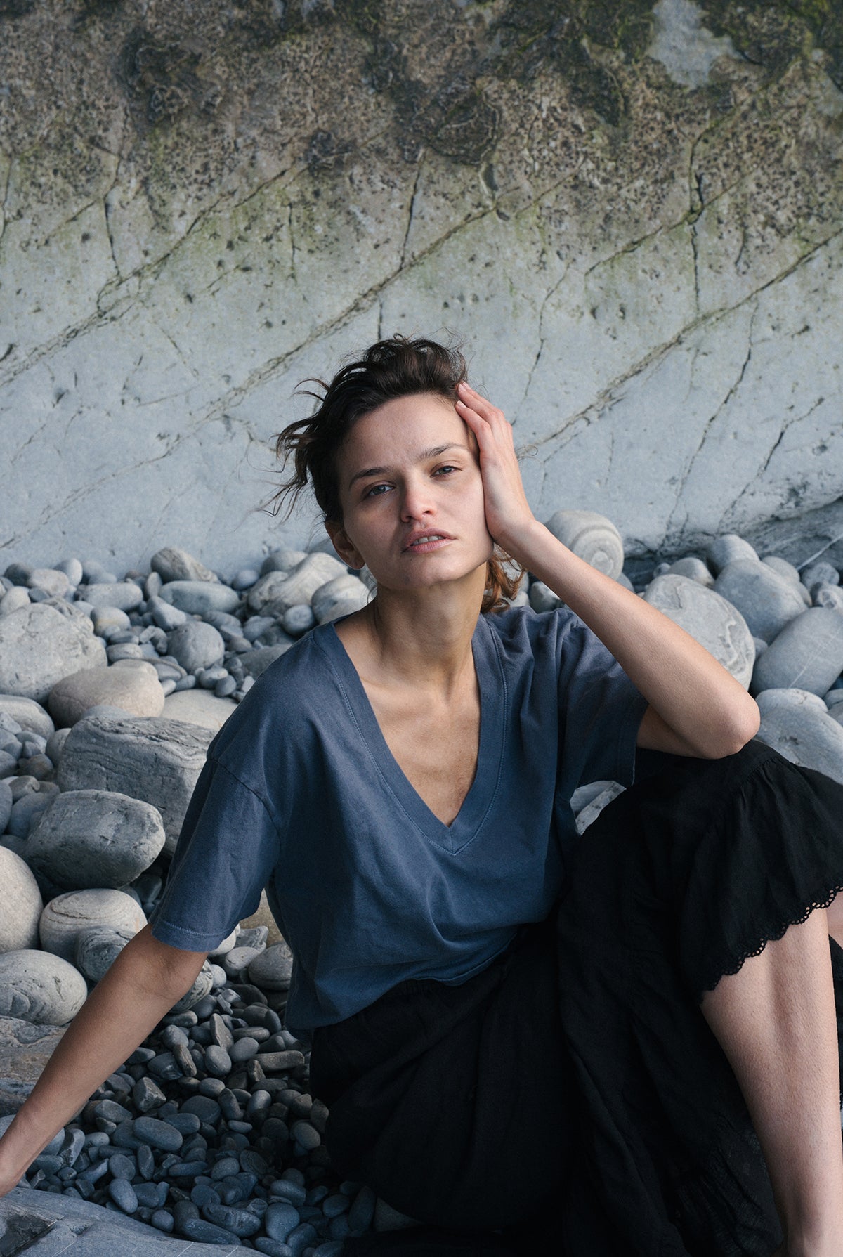 Deep V Tee | Organic Cropped Tee – LA RELAXED