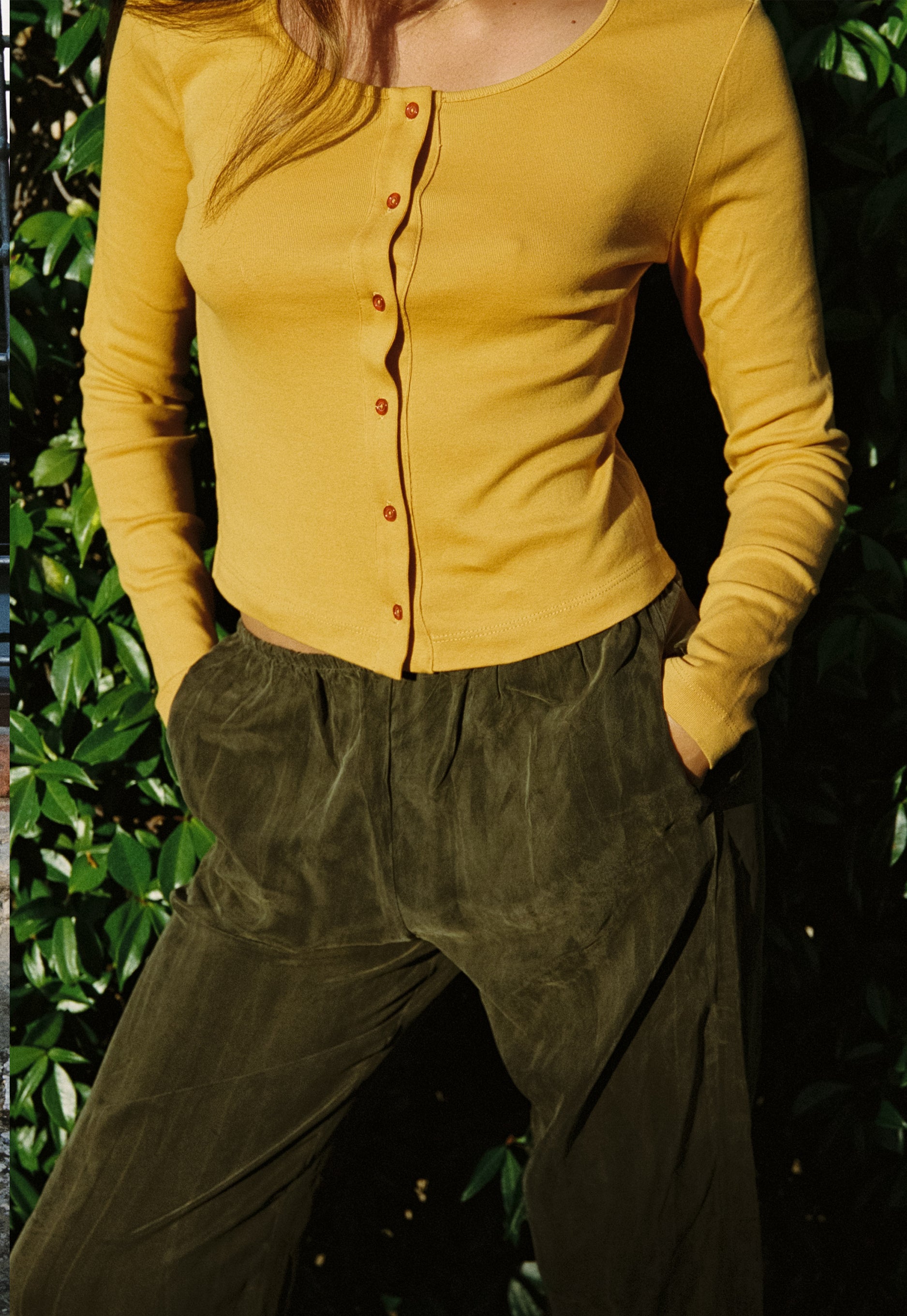 Organic Rib Cardigan | Women's Crop Cardi Top – LA RELAXED