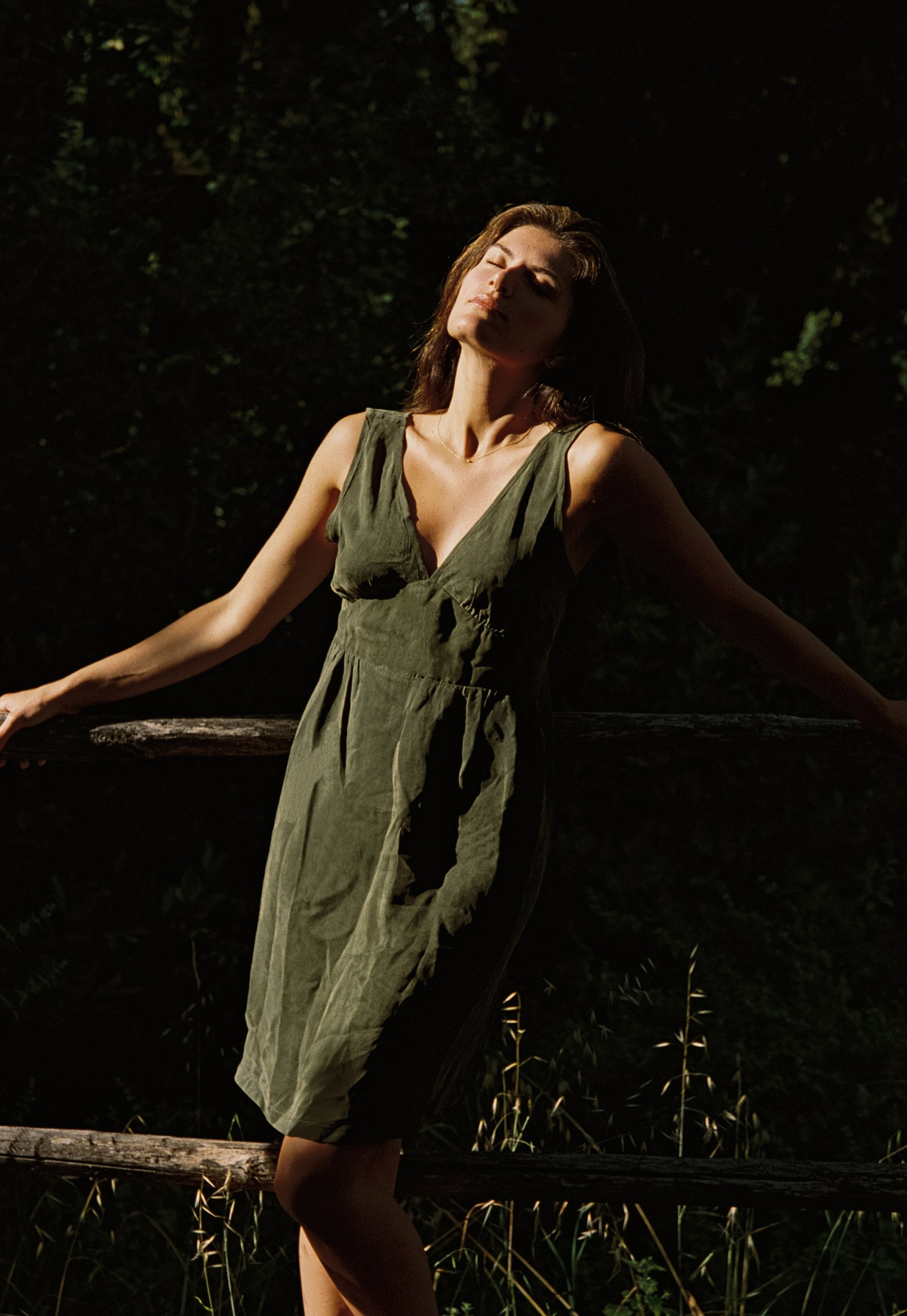Cupro V Dress