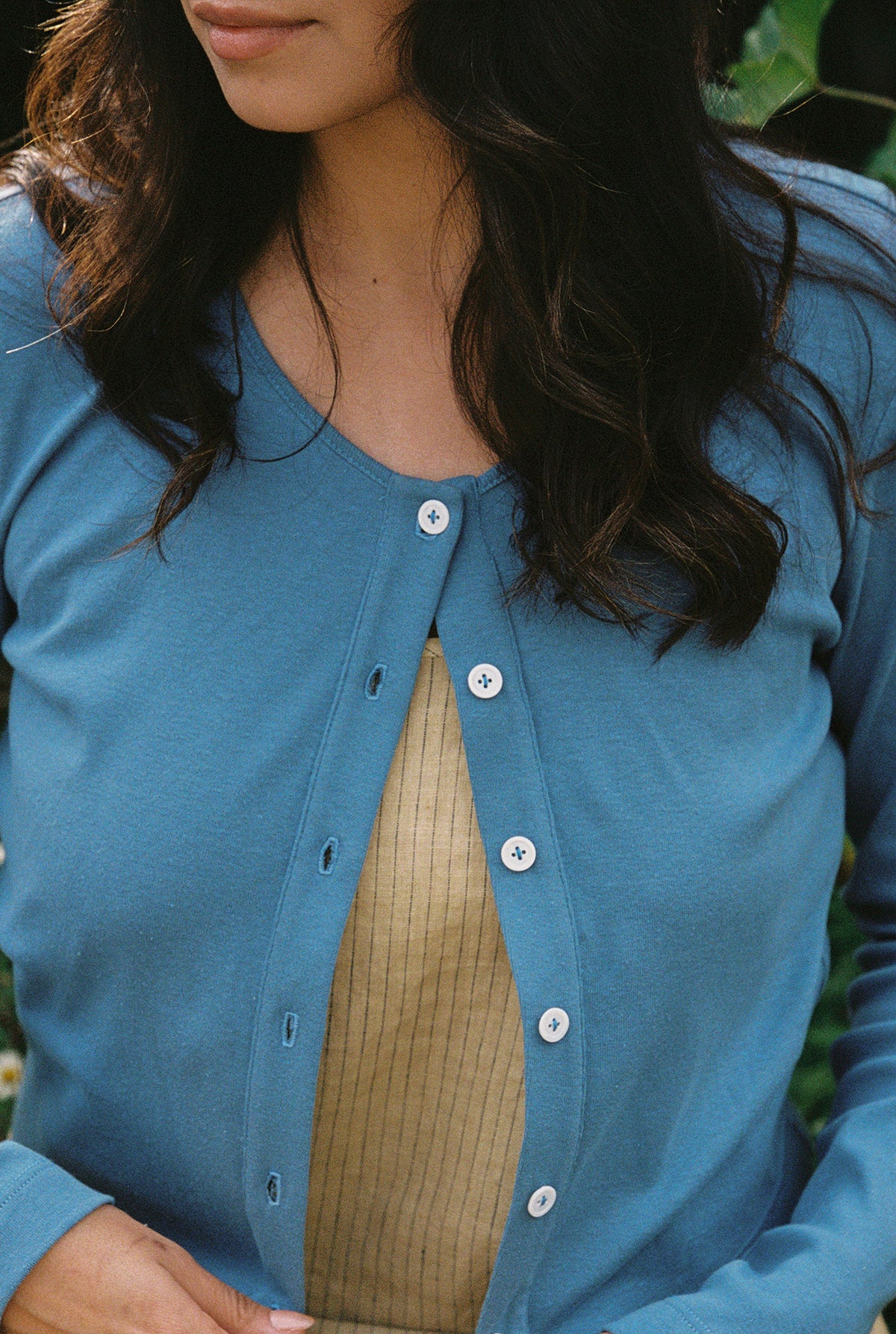 Organic Rib Cardigan | Women's Crop Cardi Top – LA RELAXED