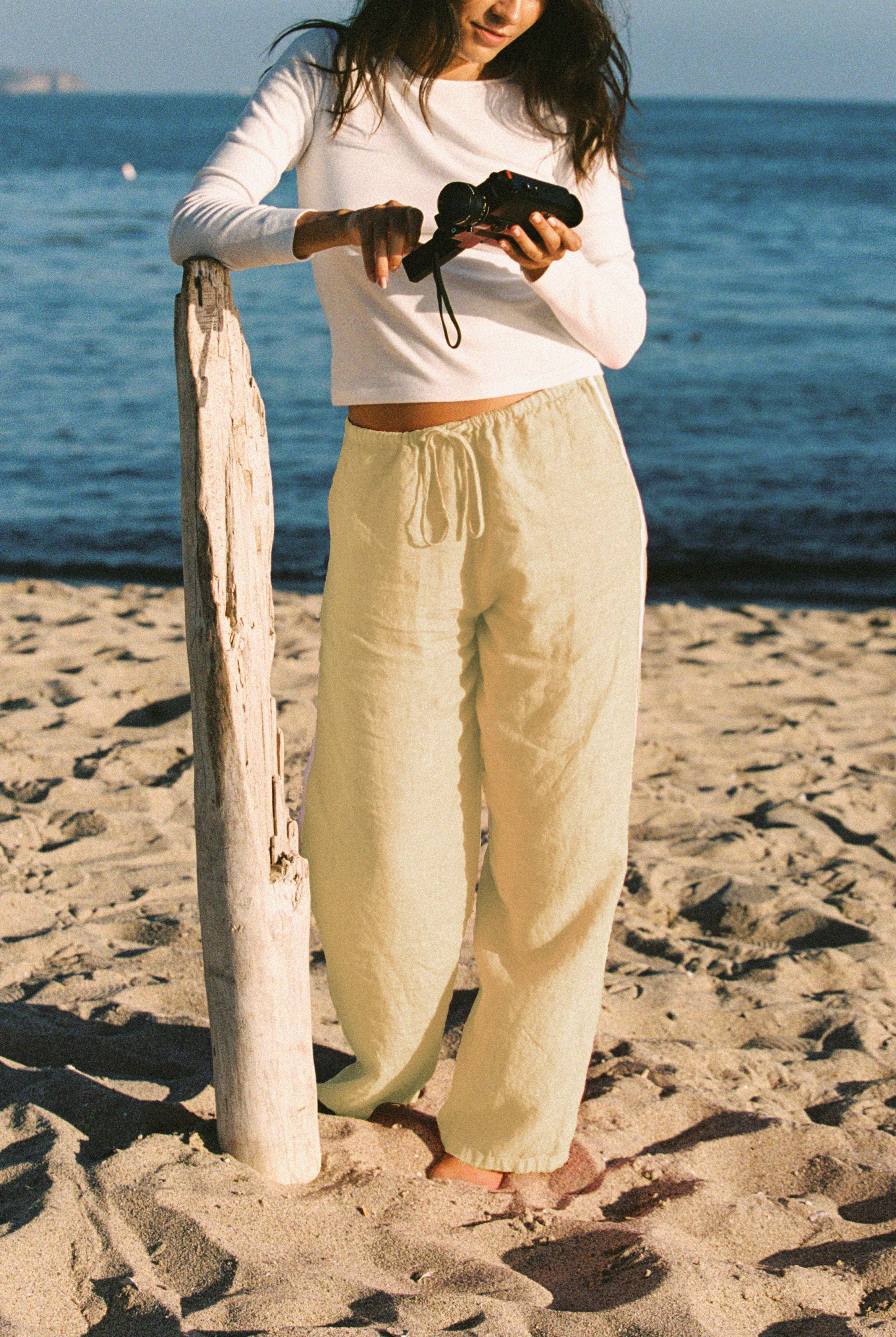 Linen Track Pant | Women's Linen Pants – LA RELAXED