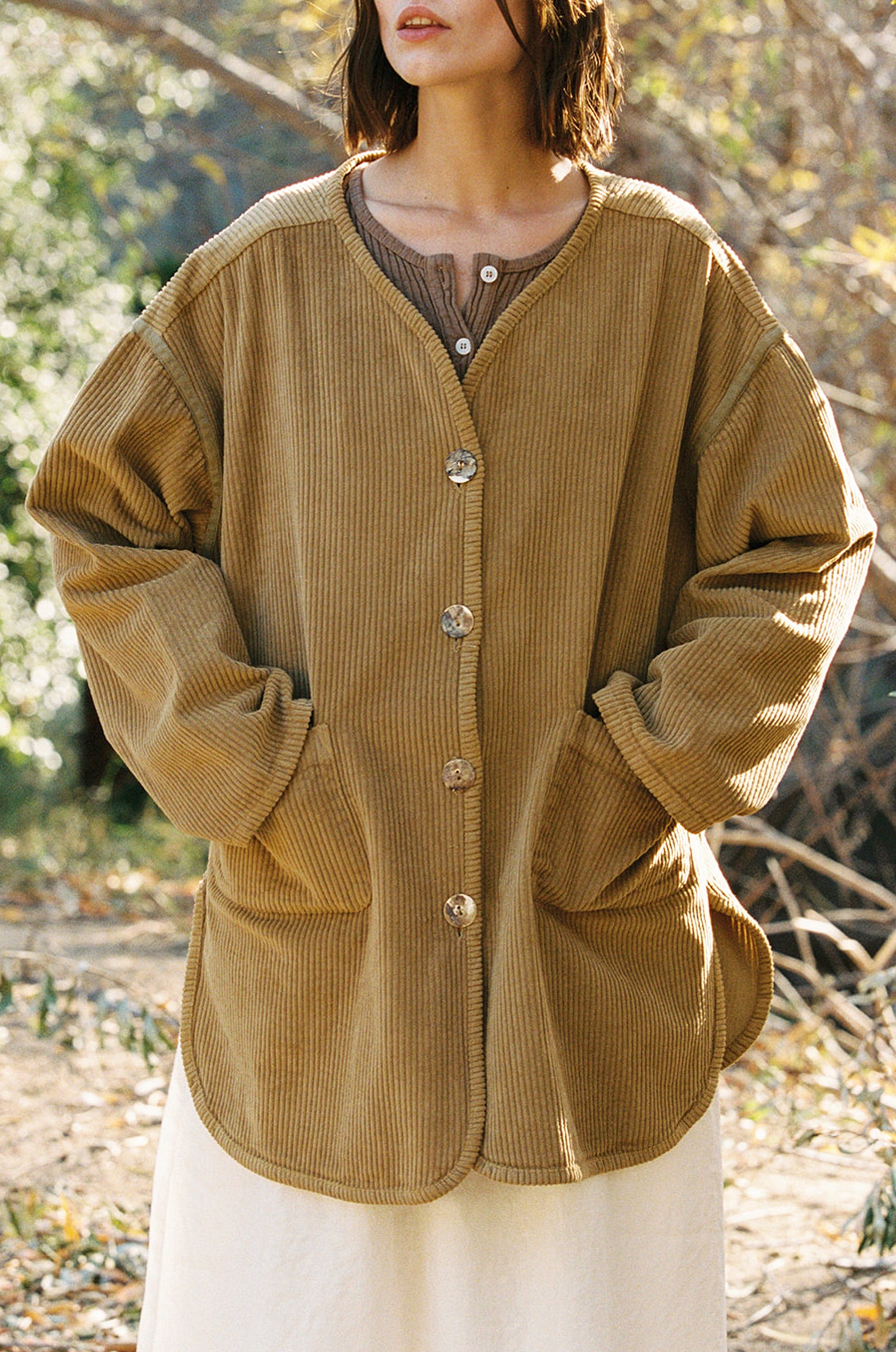 ジャケット・アウター Washed Corduroy Wide Relax Jacket L Relaxed Corduroy Jacket | Gap