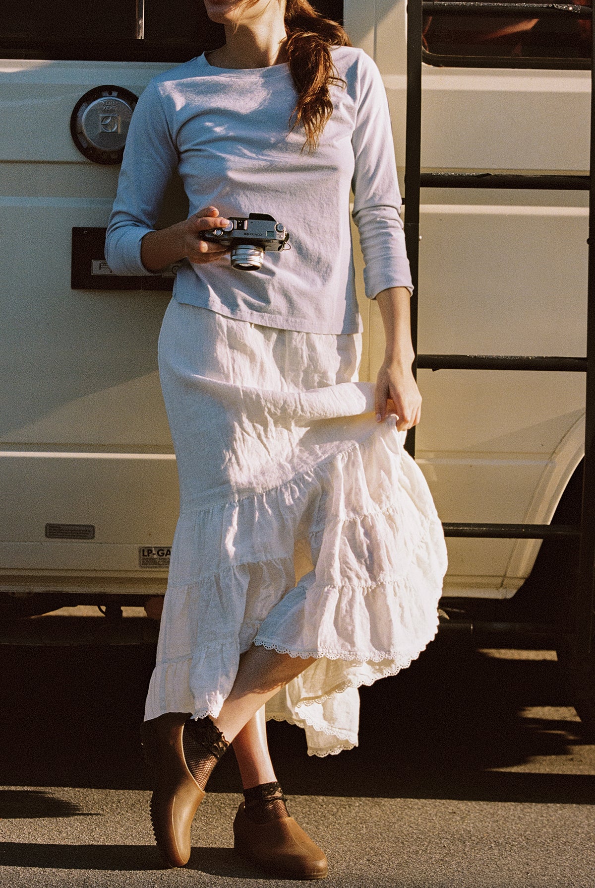 black linen dress for women The Linen Belted Midi Dress main image 1